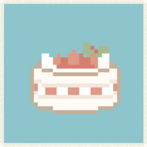 クリスマスケーキのドット絵