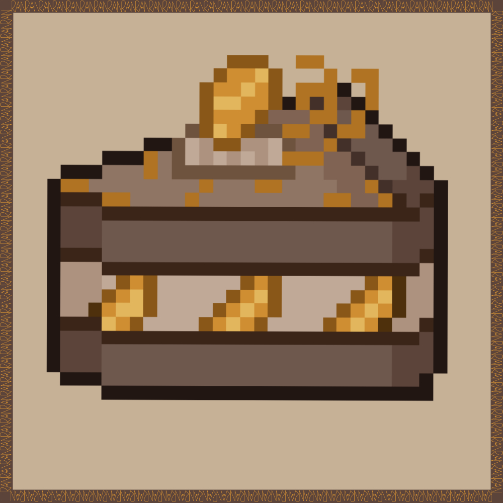 チョコレートケーキのドット絵