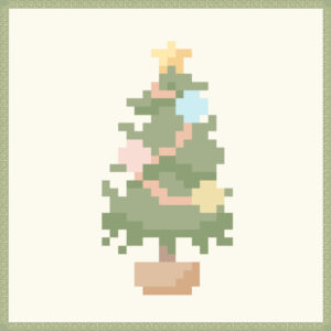 クリスマスツリーのドット絵