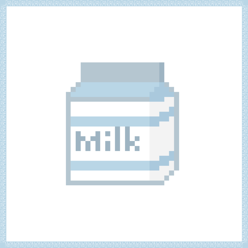 牛乳パックのドット絵