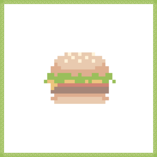 ハンバーガーのドット絵