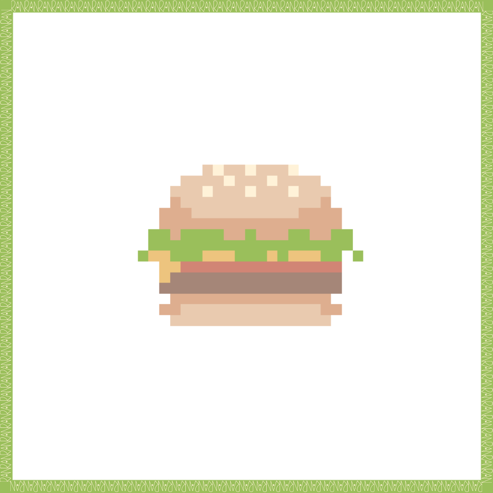 ハンバーガーのドット絵