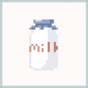 牛乳瓶のドット絵