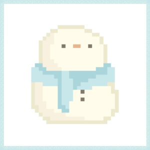 雪だるまのドット絵